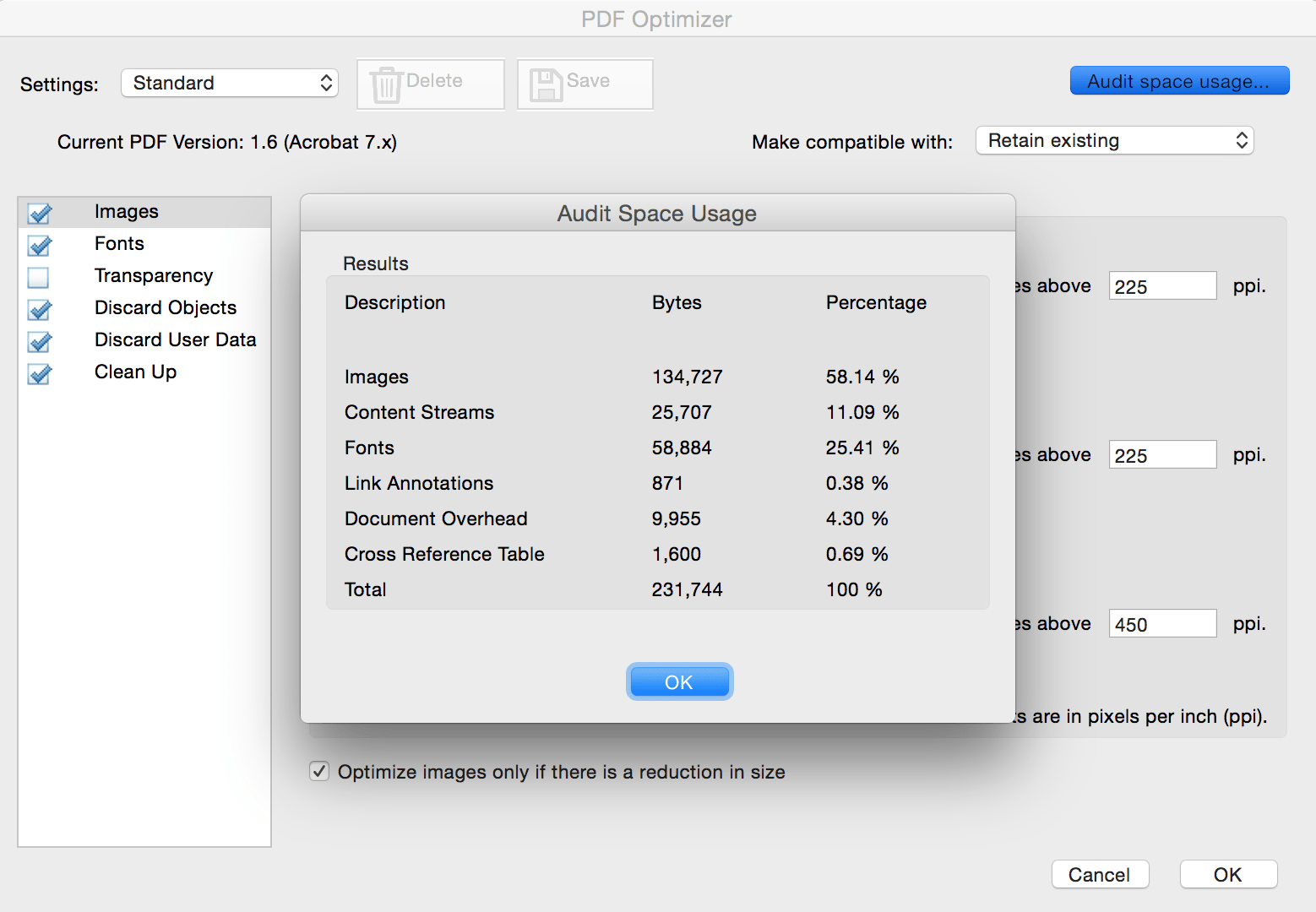 Reduce pdf Size