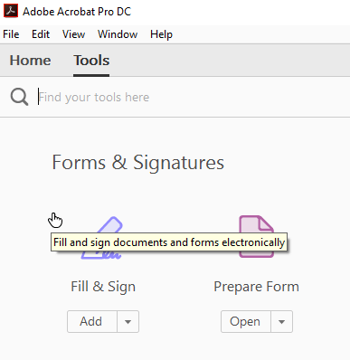 Fill & sign documents in Adobe Acrobat