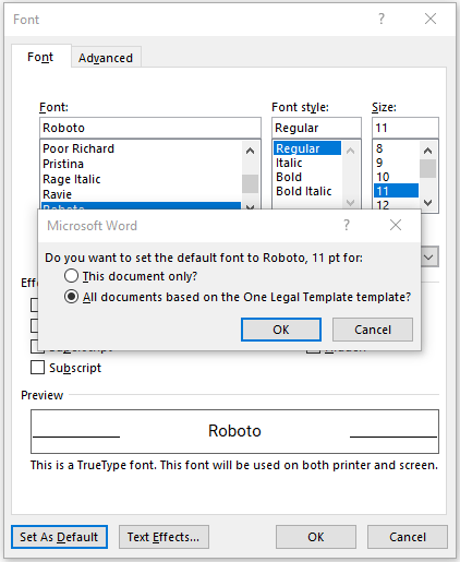 Default Font