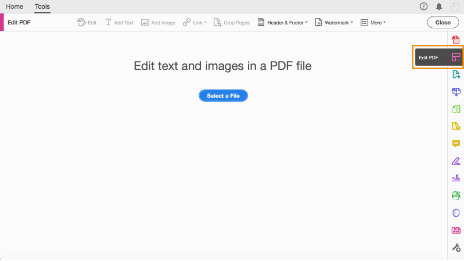 Adobe acrobat screenshot - edit text and images