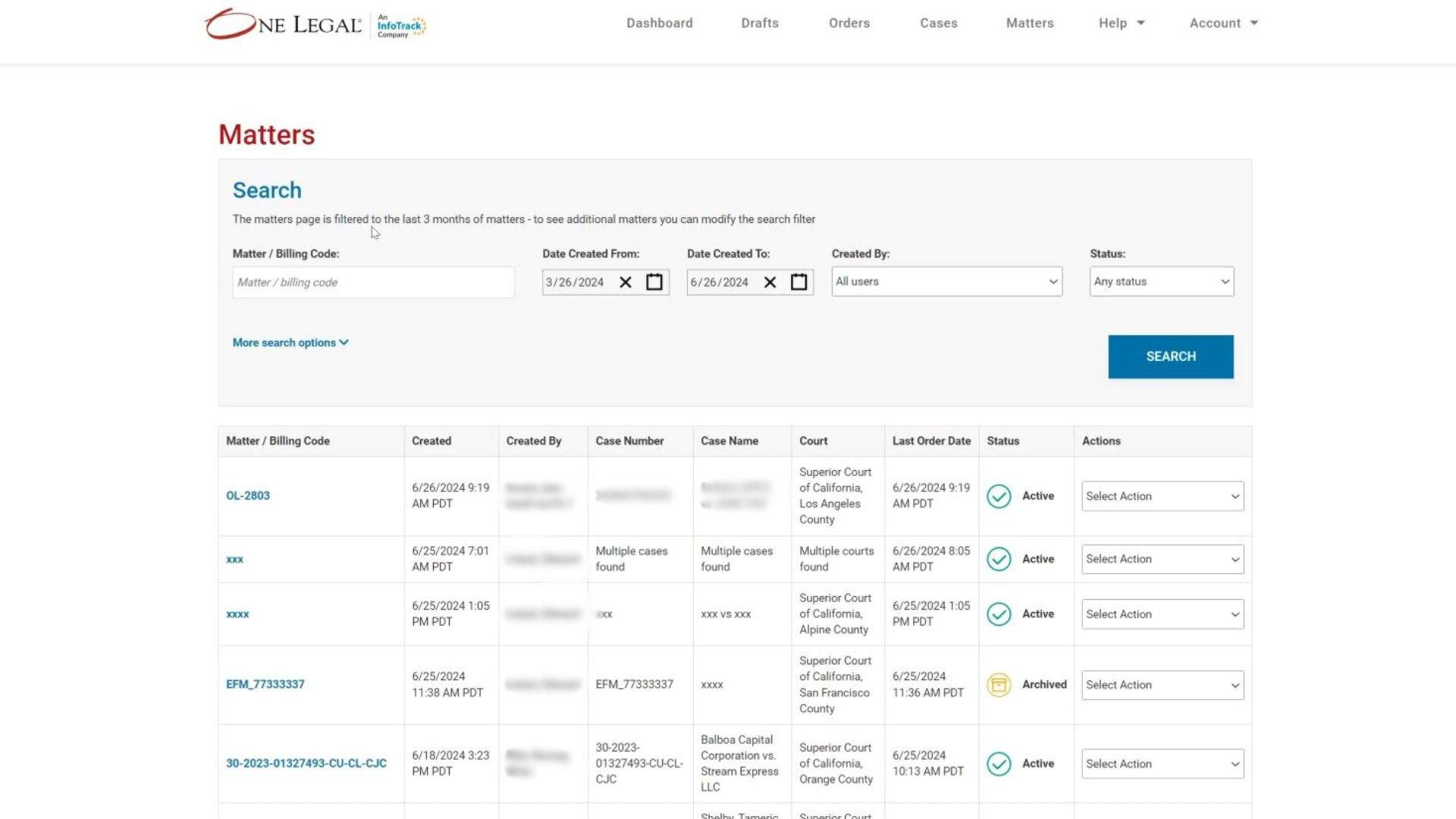 Matter Management Grid Overview